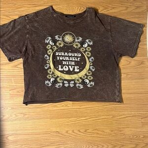 Brown Graphic Kids T-Shirt